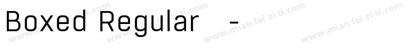Boxed Regular 粗体字体转换